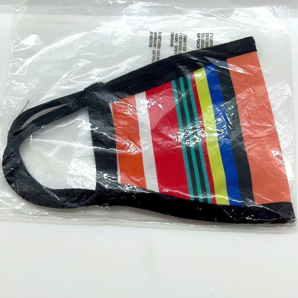 NWT Related Garments Striped Cotton Face Mask